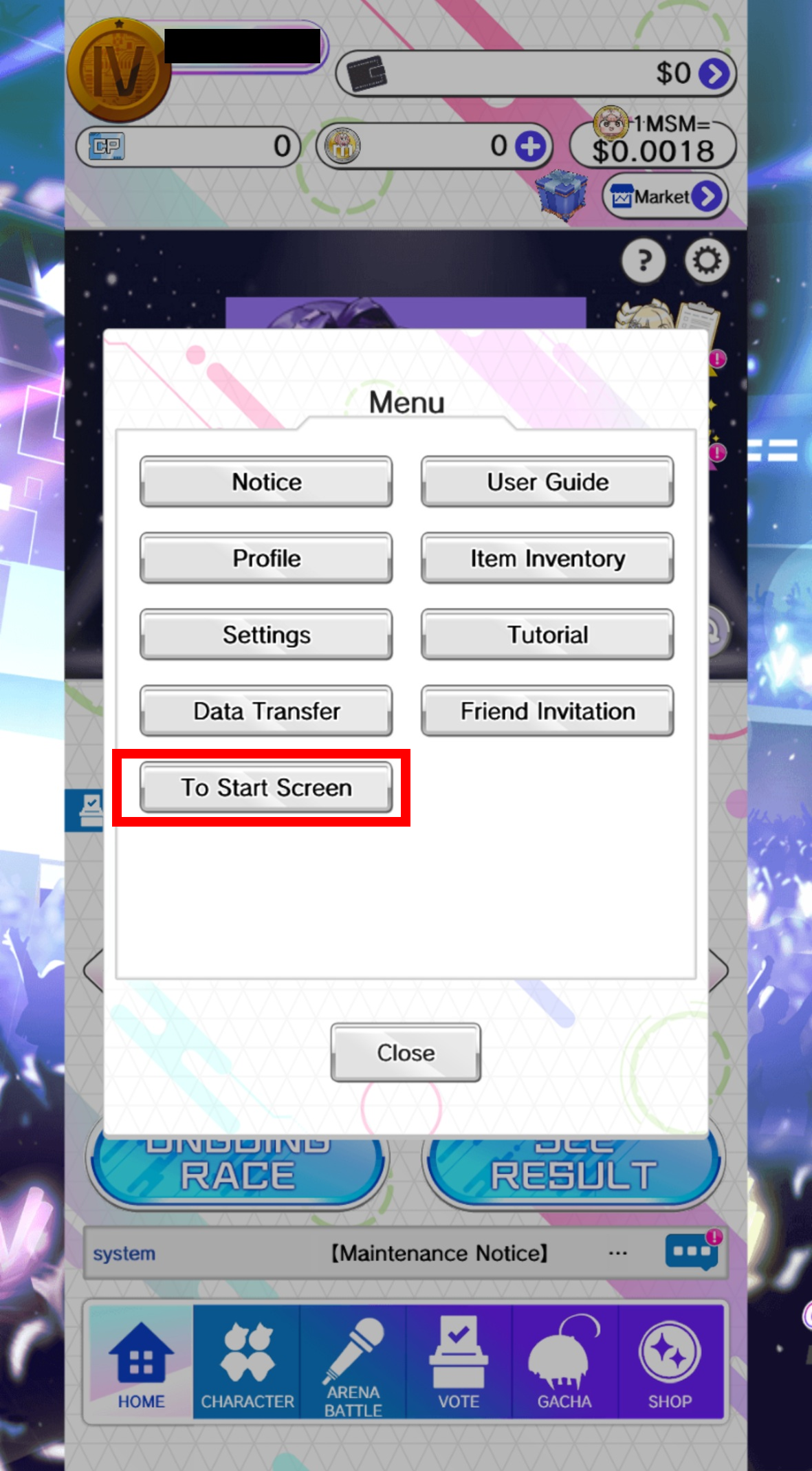 Step 1: In the Facewallet version, open Menu > Data Link